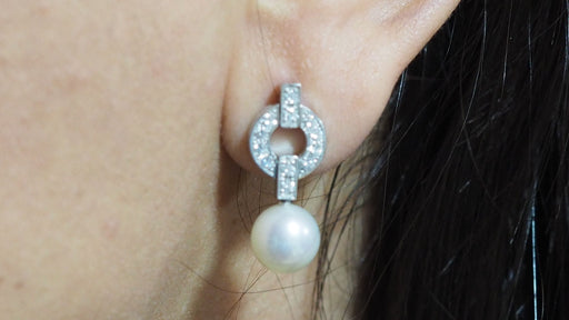 Boucles d'oreilles CARTIER - Boucles d'oreilles Himalia diamants ,perles de culture 58 Facettes 32069