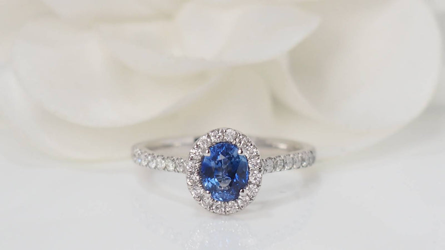 Bague 51 Bague, saphir ceylan, diamants 58 Facettes 32076