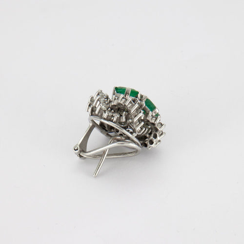 Boucles d'oreilles BOUCLES D'OREILLES RETRO EMERAUDES DIAMANTS 58 Facettes Q535A (708)