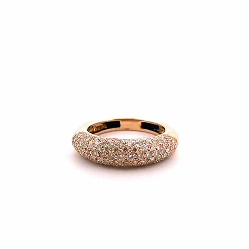 Bague Bague jonc en Or jaune & diamants 58 Facettes