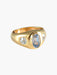Ring 51 Yellow Gold Sapphire Diamonds Bangle Ring 58 Facettes