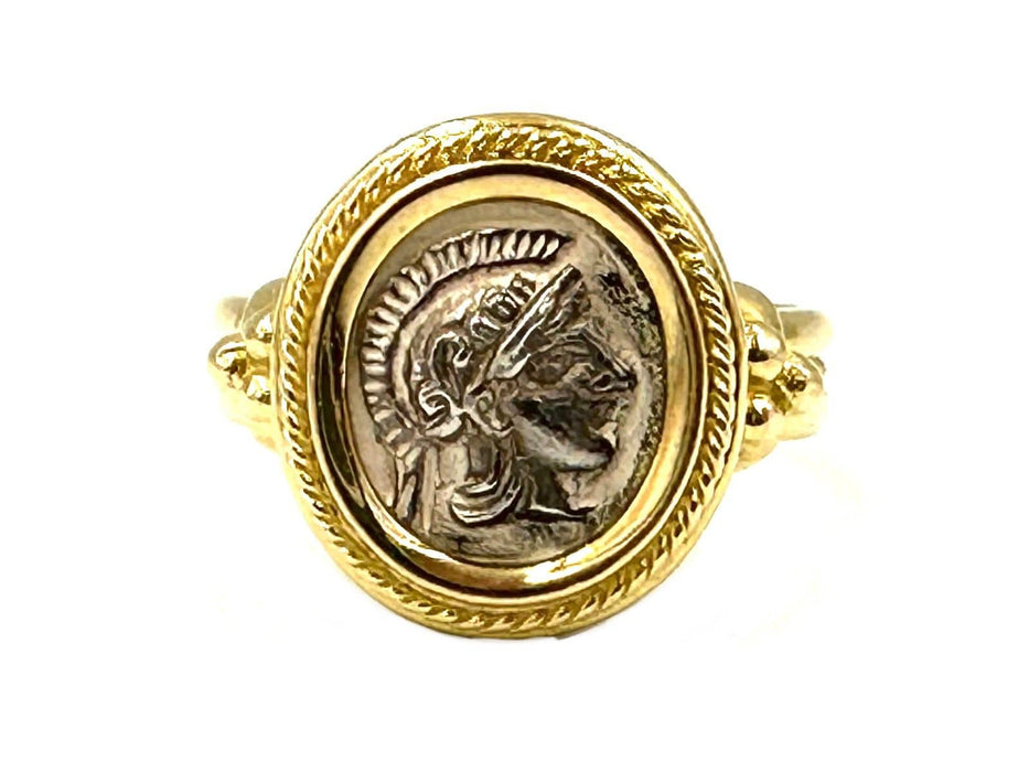 Bague Bague or jaune et pièce antique grecque 58 Facettes