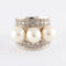 Bague Bague en or gris, diamants, perles 58 Facettes