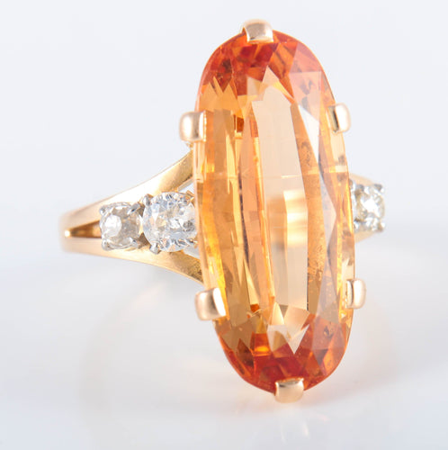 Bague Bague Citrine Diamants 58 Facettes 220381