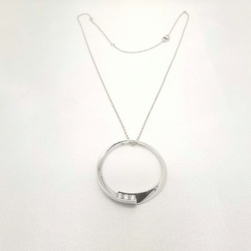 Colliers Collier Pendentif Garel Or blanc Diamants 58 Facettes