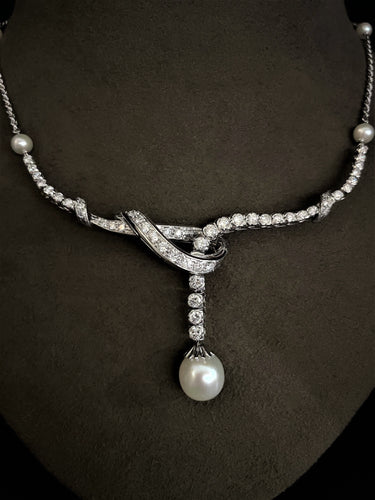 Collier Collier Perle Diamants 58 Facettes