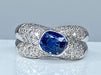 Ring 51 Sapphire and diamond bangle ring 58 Facettes AB155