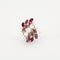 Bague 52 Bague Or  blanc Diamants Rubis 58 Facettes