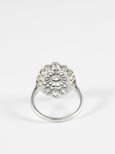 Bague 54 Bague Platine Or Diamants 58 Facettes