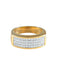 Ring 56 YELLOW GOLD PAVING DIAMOND RING 58 Facettes 422 00183
