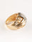 Bague 59 Bague en or jaune, platine et diamants 58 Facettes