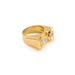 Ring Tank Ring Diamonds Yellow Gold Platinum 58 Facettes B319