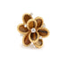 Ring Flower Ring Cabochon Tiger Eye Diamonds Yellow Gold 58 Facettes B299