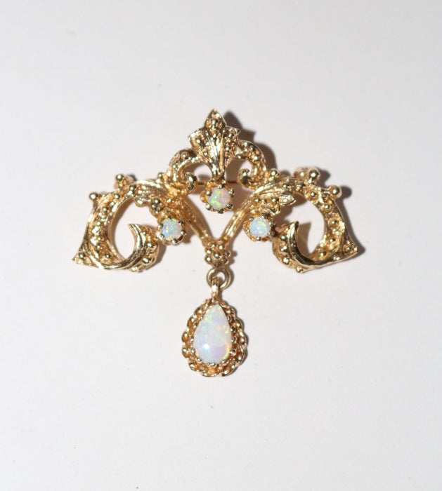 Broche Broche Napoléon III Or Jaune Et Opales 58 Facettes 303