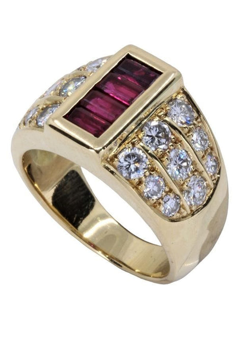 Bague Bague moderne, rubis et diamants 58 Facettes 061571