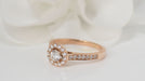 Ring 52 Solitaire Ring In Rose Gold And Diamonds 58 Facettes 31748