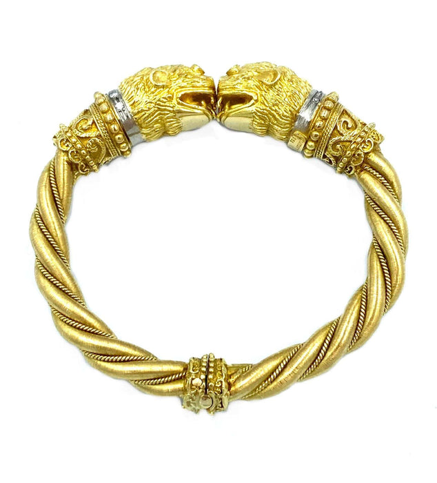 Bracelet LALAOUNIS - Bracelet «Animal Kingston » or jaune et diamants 58 Facettes