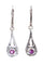 Boucles d'oreilles Boucles d'oreilles, or blanc, rubis 58 Facettes 050241