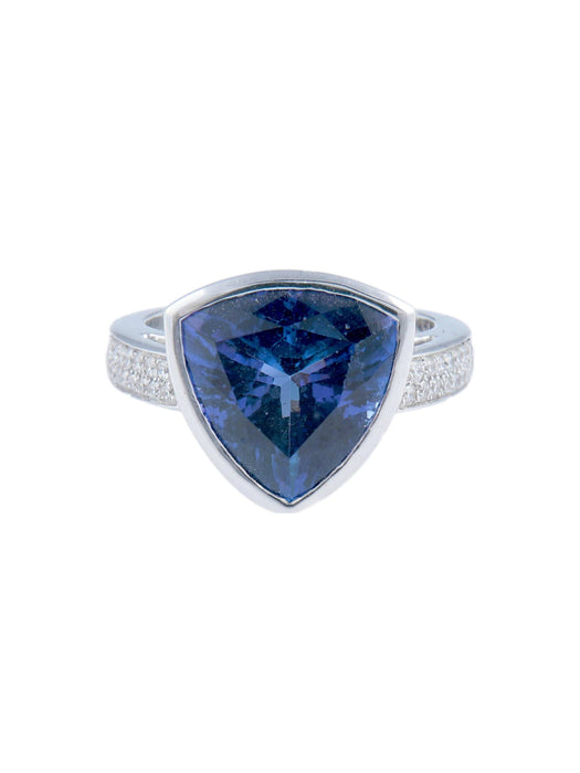 Bague 52 Bague Tanzanite Diamants 58 Facettes