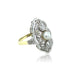 Ring Art Deco Diamond and Pearl Ring 58 Facettes