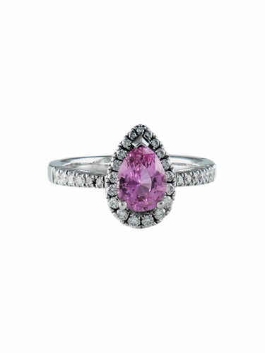 Bague Bague Saphir rose taille poire 58 Facettes