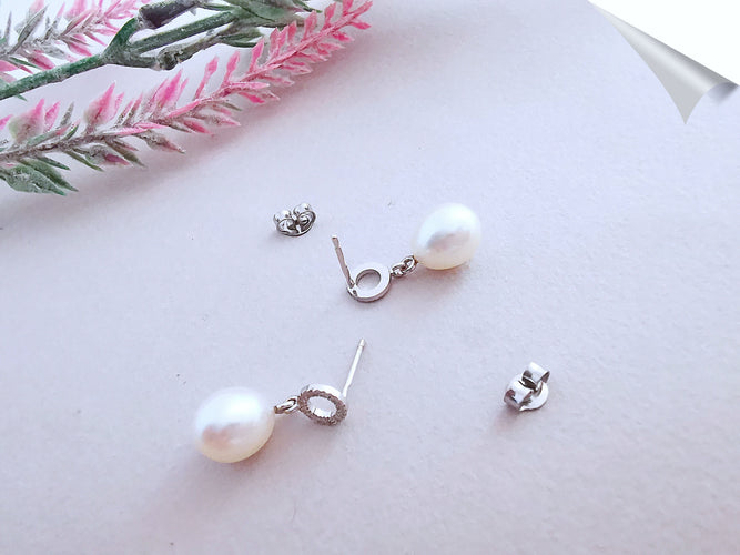 Boucles d'oreilles Boucles d'oreilles Perles de culture Diamants Or Blanc 58 Facettes AA 1538