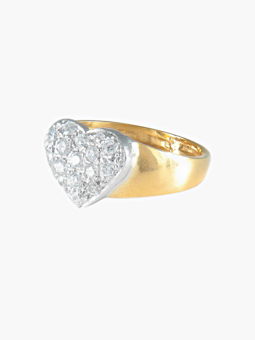 Bague 52 Bague Coeur Diamants 58 Facettes