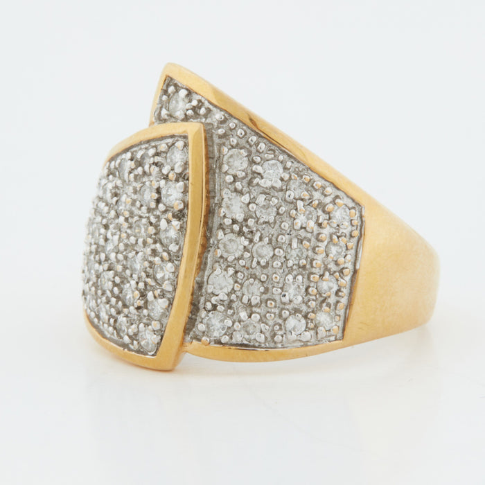 Bague 57 Bague Or jaune diamants 58 Facettes REF 10024/08