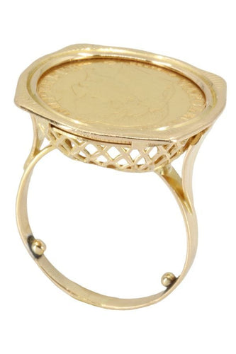 Bague BAGUE PIÈCE 10 FRANCS NAPOLÉON III 58 Facettes 053291