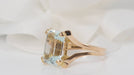 Ring Vintage yellow gold and aquamarine ring 58 Facettes 30982