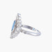 Ring 52 Art deco style ring Sapphire Diamonds 58 Facettes