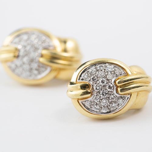 Boucles d'oreilles 18kt gold and diamonds earrings 58 Facettes