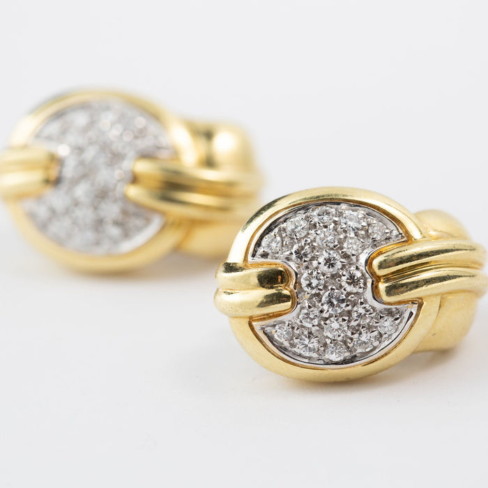 Boucles d'oreilles 18kt gold and diamonds earrings 58 Facettes