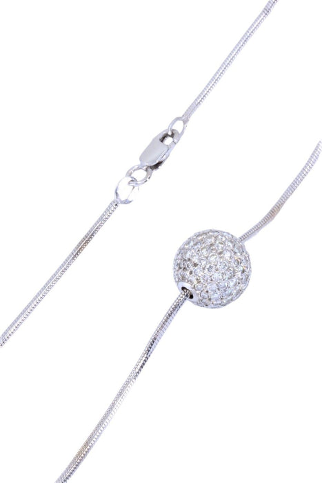 Collier COLLIER BOULE PAVAGE DIAMANTS 58 Facettes 067601