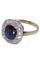 Bague 54 BAGUE ANCIENNE MARGUERITE SAPHIR ET DIAMANTS 58 Facettes 081061