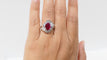 Bague 52 Bague jupe rubis diamants baguette 58 Facettes 32399