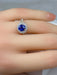 Ring 51 Round daisy sapphire and diamond ring 58 Facettes