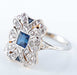Ring 52 Art Deco Sapphire Ring White Gold 58 Facettes