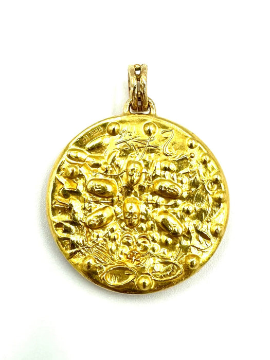 Pendentif SALVADOR DALI. Pendentif or 900/00 58 Facettes