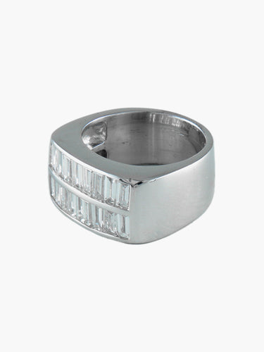 Bague Bague Baguettes de Diamant 58 Facettes
