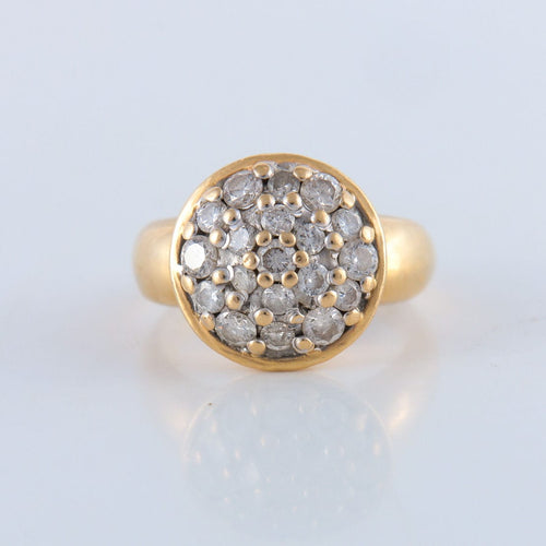 Bague 51 Bague pavage Diamants rond 58 Facettes JE127