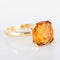 Bague 52 Bague Solitaire citrine 58 Facettes 8384