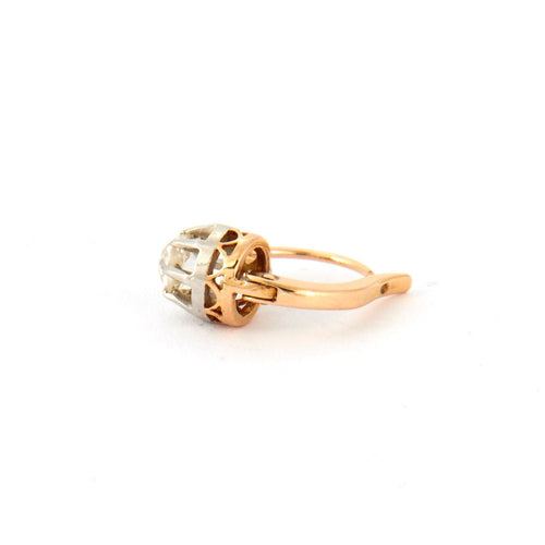 Boucles d'oreilles Paire de dormeuses anciennes diamants 58 Facettes