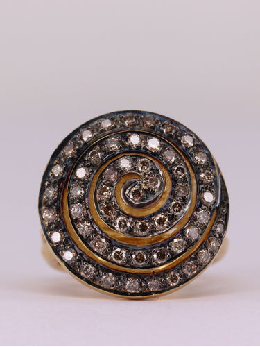 Bague Bague escargot Or jaune Diamant 58 Facettes 1954