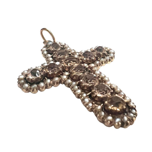 Pendentif CROIX ANCIENNE 58 Facettes