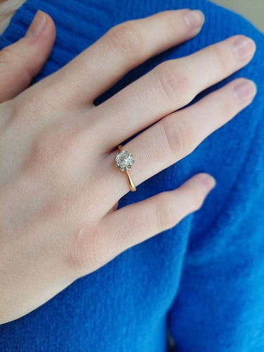 Bague SOLITAIRE ANCIEN DIAMANT 0.40 CARAT 58 Facettes 081871