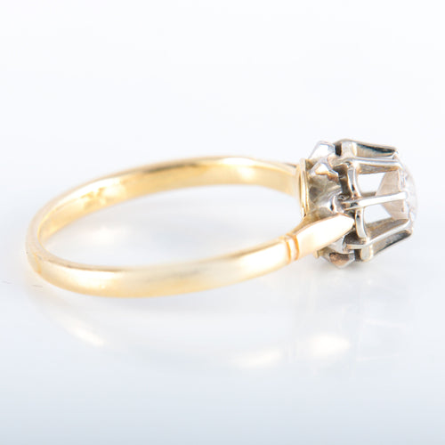 Bague 57 Bague Solitaire 2 ors Diamant 58 Facettes JE447