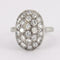 Bague 55 Bague ovale, en or gris, diamants 58 Facettes