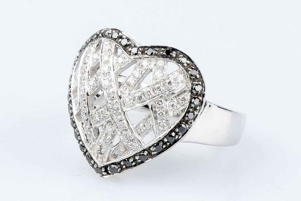 Bague Bague Coeur diamant en or blanc 58 Facettes 111.65702-66