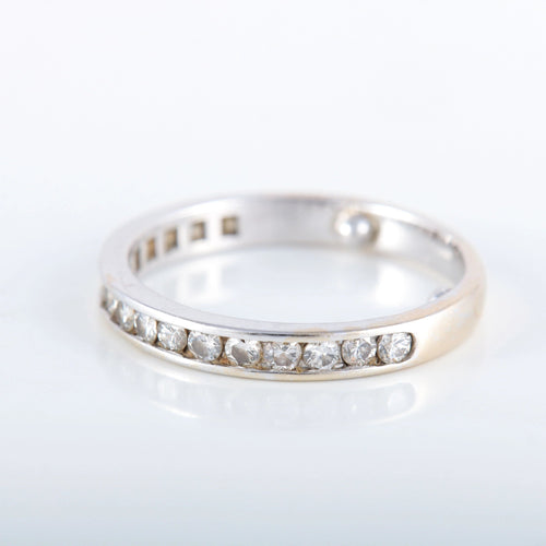 Bague 58 Demi-alliance 17 Diamants 58 Facettes JE455